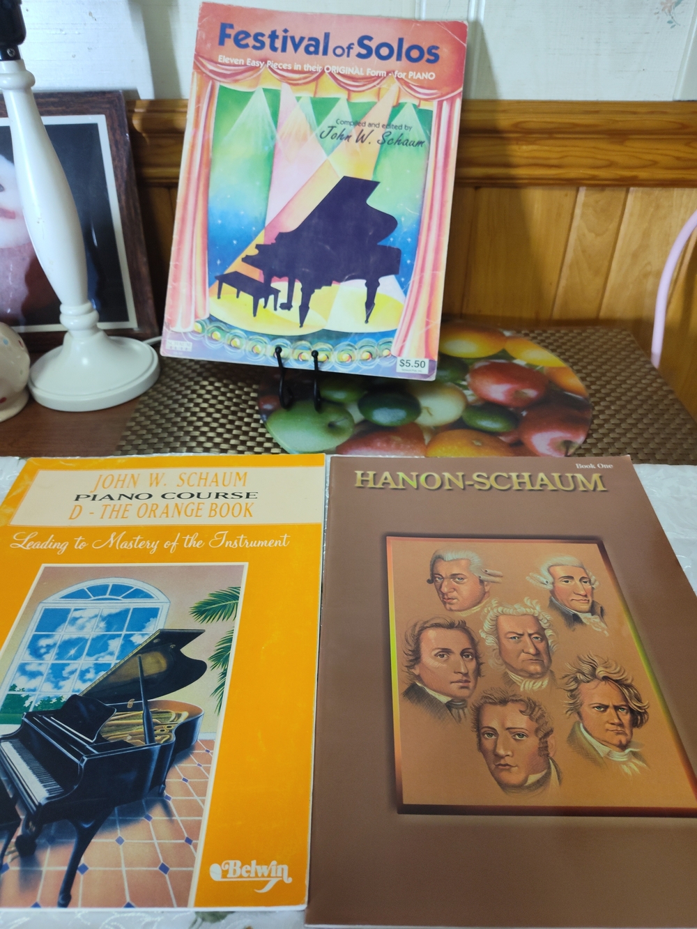 Lot Of 3 John W. Schaum Hanon- Schaum Piano Courses Book Bundle